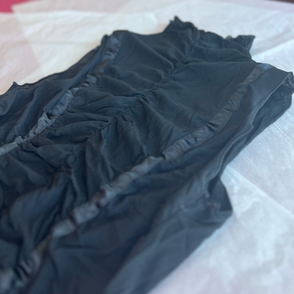 VTG sheer S mesh ruched with satin ribbon high neck clubbing dancing date night - Picture 5 of 12